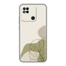 Силиконовый чехол с принтом в цветах на Xiaomi Redmi 10A – Монстера зелёная