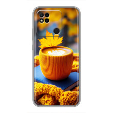 Чехол с уникальным дизайном «Осень с кофе» для Xiaomi Redmi 10A – Кофе с жёлтым
