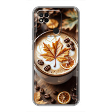 Чехол с уникальным дизайном «Осень с кофе» для Xiaomi Redmi 10A – Пряный кофе