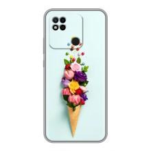 Чехлы с тематикой "ЦВЕТЫ" на Xiaomi Redmi 10A (Цветок-мороженное)