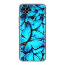 Силиконовый бампер с картинкой животных для Xiaomi Redmi 10A (Крылья бабочек)