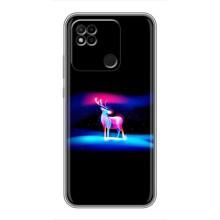 Силиконовый бампер с картинкой животных для Xiaomi Redmi 10A (Яркий олень)