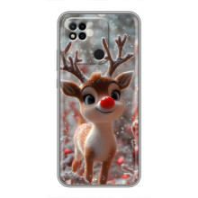 Яркий чехол для Xiaomi Redmi 10A с Зимними Оленятами