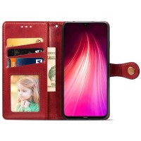 Кожаный чехол книжка GETMAN Gallant (PU) для Xiaomi Redmi 10C – Красный