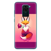Чехлы с картинкой Лисички для Xiaomi Redmi 10X (VPrint) (Лисичка с розочкой)