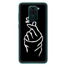 Чехлы (Знак сердечка) на Xiaomi Redmi 10X – Сердце на черном