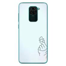 Чехлы (Знак сердечка) на Xiaomi Redmi 10X – Сердце на голубом