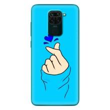 Чехлы (Знак сердечка) на Xiaomi Redmi 10X – Сердце на синем
