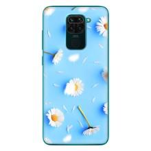 Чохол з Квітами для Xiaomi Redmi 10X (ромашки на блакитному)