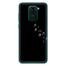 Чехол с картинками на черном фоне для Xiaomi Redmi 10X – Ноты