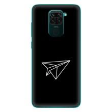Чехол с картинками на черном фоне для Xiaomi Redmi 10X – Самолетик