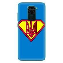 Чохол з картинкою (Патріотичний ГЕРБ) на Xiaomi Redmi 10X (Герб - супер герой)