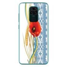 Силиконовый Чехол на Xiaomi Redmi 10X с картинкой Вышиванки (Вышиванка с цветком)