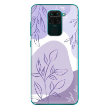 Силконовий чохол з принтом в квітах на Xiaomi Redmi 10X – Фіолетовий дизайн