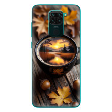 Чохол з унікальним дизайном 'Осінь з кавою' для Xiaomi Redmi 10X – Темна кава