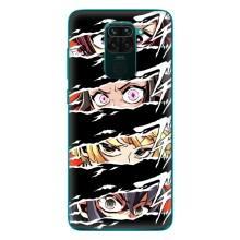 Силиконовые чехлы с глазами Anime для Сяоми Редми 10Х – Глаза на чорном