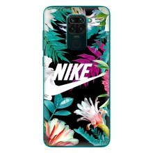 Силиконовый Чехол на Xiaomi Redmi 10X с картинкой Nike – Цветочный Nike