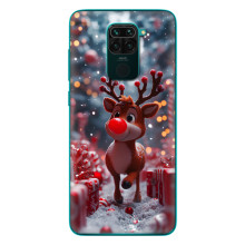 Яркий чехол для Xiaomi Redmi 10X с Зимними Оленятами (Олень среди подарков)