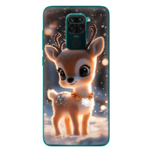 Яркий чехол для Xiaomi Redmi 10X с Зимними Оленятами (Оленёнок)