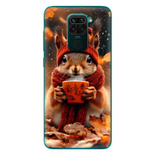 Друкований чохол 'Звірята з кавою' для Xiaomi Redmi 10X – Білка з кавою