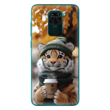 Друкований чохол 'Звірята з кавою' для Xiaomi Redmi 10X – Тигр з кавою