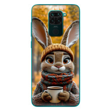 Друкований чохол 'Звірята з кавою' для Xiaomi Redmi 10X – Зайчик з кавою