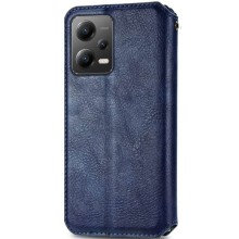 Шкіряний чохол книжка GETMAN Cubic (PU) для Xiaomi Poco X5 5G / Redmi Note 12 5G – Синій