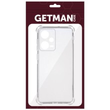 TPU чохол GETMAN Ease logo посилені кути Full Camera для Xiaomi Poco X5 5G / Redmi Note 12 5G – Прозорий