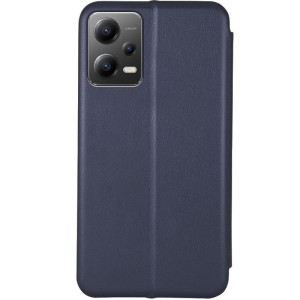Шкіряний чохол-книжка Classy для Xiaomi Poco X5 5G / Note 12 5G – Темно-синій