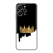 Чохол (Корона на чорному фоні) для Редмі 12 (5G) – Золота корона
