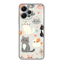 Чехол с рисунком кот на Xiaomi Redmi 12 (5G) (Коллаж котов)