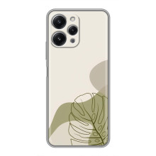 Силиконовый чехол с принтом в цветах на Xiaomi Redmi 12 (5G) – Монстера зелёная