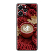 Чехол с уникальным дизайном «Осень с кофе» для Xiaomi Redmi 12 (5G) – Кофе на пледе