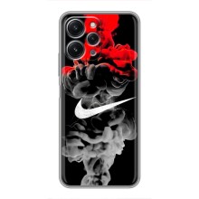 Силиконовый Чехол на Xiaomi Redmi 12 (5G) с картинкой Nike (Nike дым)