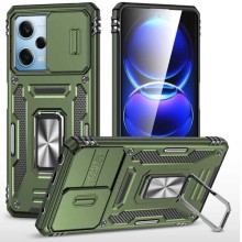 Ударопрочный чехол Camshield Army Ring для Xiaomi Redmi 12 / Poco M6 Pro 5G – Оливковый