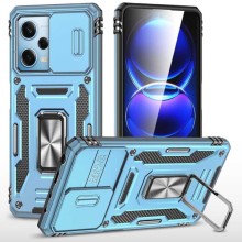 Ударопрочный чехол Camshield Army Ring для Xiaomi Redmi 12 / Poco M6 Pro 5G – Голубой