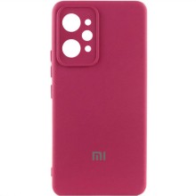 Чехол Silicone Cover Lakshmi Full Camera (AAA) with Logo для Xiaomi Redmi 12 (Бордовый)