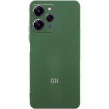 Чехол Silicone Cover Lakshmi Full Camera (AAA) with Logo для Xiaomi Redmi 12 (Зеленый)