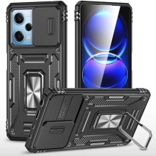 Ударостійкий чохол Camshield Army Ring для Xiaomi Redmi 12 / Poco M6 Pro 5G – Чорний