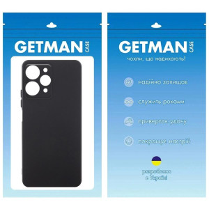 Чехол TPU GETMAN Liquid Silk Full Camera для Xiaomi Redmi 12 – Черный