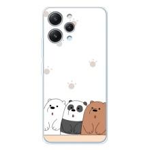 Чехлы с изображением разных животных для Xiaomi Redmi 12 (Удивленные медвеженки)