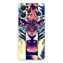 Чехлы с изображением разных животных для Xiaomi Redmi 12 (Яркий Тигр)