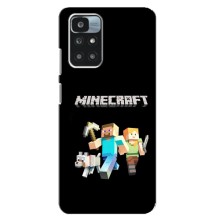 Чехол Майнкрафт на Xiaomi Redmi 12 (AlphaPrint) Minecraft – герои Minecraft