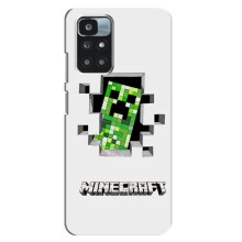 Чехол Майнкрафт на Xiaomi Redmi 12 (AlphaPrint) Minecraft – крипер Майнкрафт