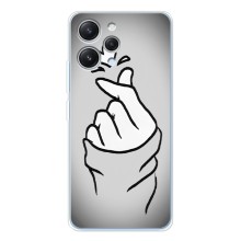 Чехол с принтом для Xiaomi Redmi 12 (AlphaPrint - Знак сердечка) (Значок Love)