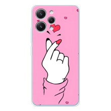 Чехол с принтом для Xiaomi Redmi 12 (AlphaPrint - Знак сердечка)