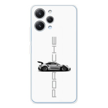 Чохол з авто Порше для Xiaomi Redmi 12 – білий порше