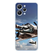 Чехол с мемом Тралалело тралала на Xiaomi Redmi 12 (Бомбардиро крокодило)