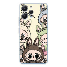 Чохол з Лабубу на Xiaomi Redmi 12 (Колаж Лабубу)