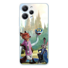 Чехол Зоотрополіс на Xiaomi Redmi 12 – Ник Джуди и змея